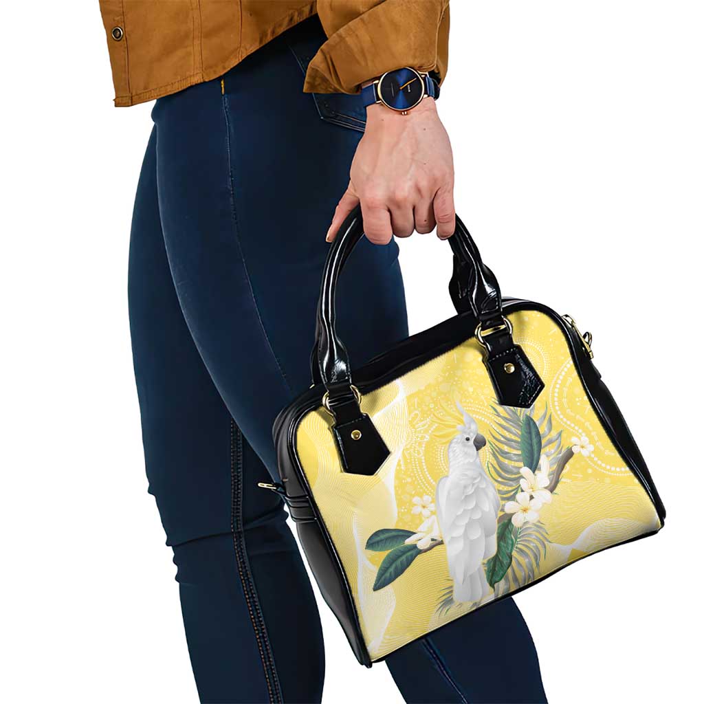 Australia Cacatua Galerita Shoulder Handbag Sulphur-Crested Cockatoo - Aboriginal Art
