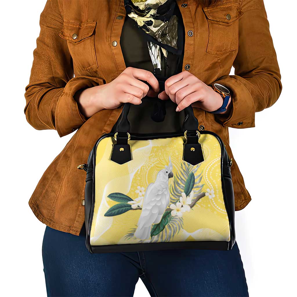 Australia Cacatua Galerita Shoulder Handbag Sulphur-Crested Cockatoo - Aboriginal Art