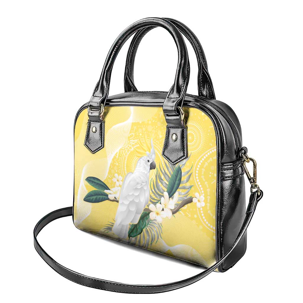 Australia Cacatua Galerita Shoulder Handbag Sulphur-Crested Cockatoo - Aboriginal Art