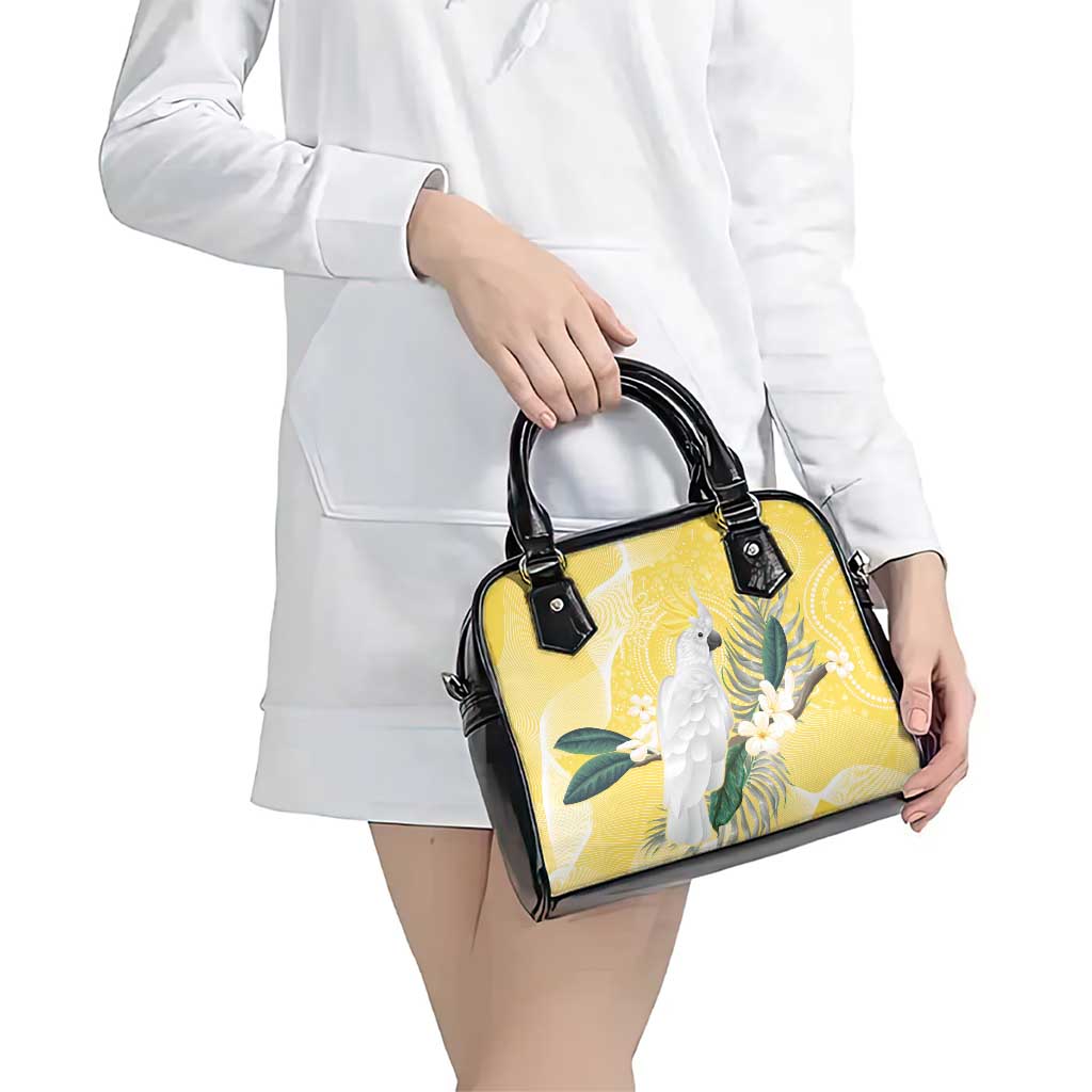 Australia Cacatua Galerita Shoulder Handbag Sulphur-Crested Cockatoo - Aboriginal Art