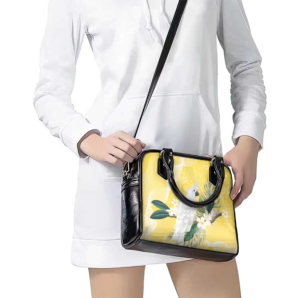 Australia Cacatua Galerita Shoulder Handbag Sulphur-Crested Cockatoo - Aboriginal Art