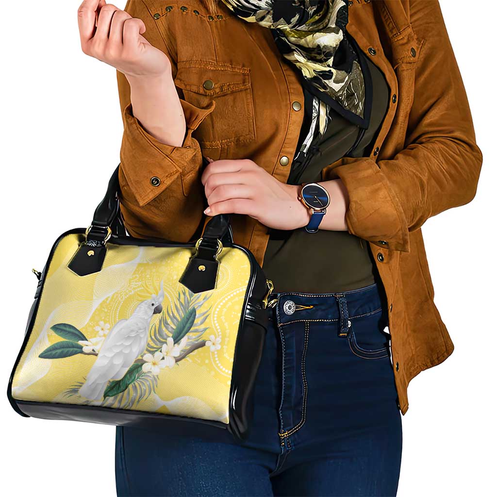 Australia Cacatua Galerita Shoulder Handbag Sulphur-Crested Cockatoo - Aboriginal Art