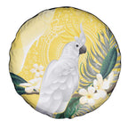 Australia Cacatua Galerita Spare Tire Cover Sulphur-Crested Cockatoo - Aboriginal Art