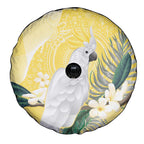 Australia Cacatua Galerita Spare Tire Cover Sulphur-Crested Cockatoo - Aboriginal Art