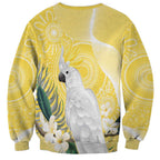 Australia Cacatua Galerita Sweatshirt Sulphur-Crested Cockatoo - Aboriginal Art