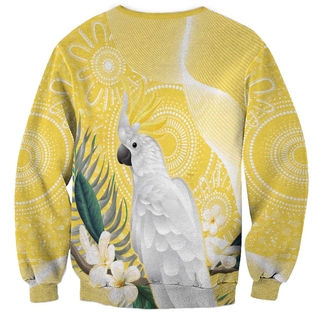 Australia Cacatua Galerita Sweatshirt Sulphur-Crested Cockatoo - Aboriginal Art