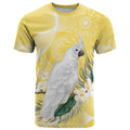 Australia Cacatua Galerita T Shirt Sulphur-Crested Cockatoo - Aboriginal Art