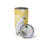 Australia Cacatua Galerita Tumbler Cup Sulphur-Crested Cockatoo - Aboriginal Art