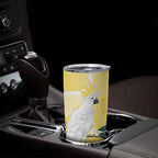 Australia Cacatua Galerita Tumbler Cup Sulphur-Crested Cockatoo - Aboriginal Art