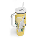 Australia Cacatua Galerita Tumbler With Handle Sulphur-Crested Cockatoo - Aboriginal Art