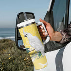 Australia Cacatua Galerita Tumbler With Handle Sulphur-Crested Cockatoo - Aboriginal Art