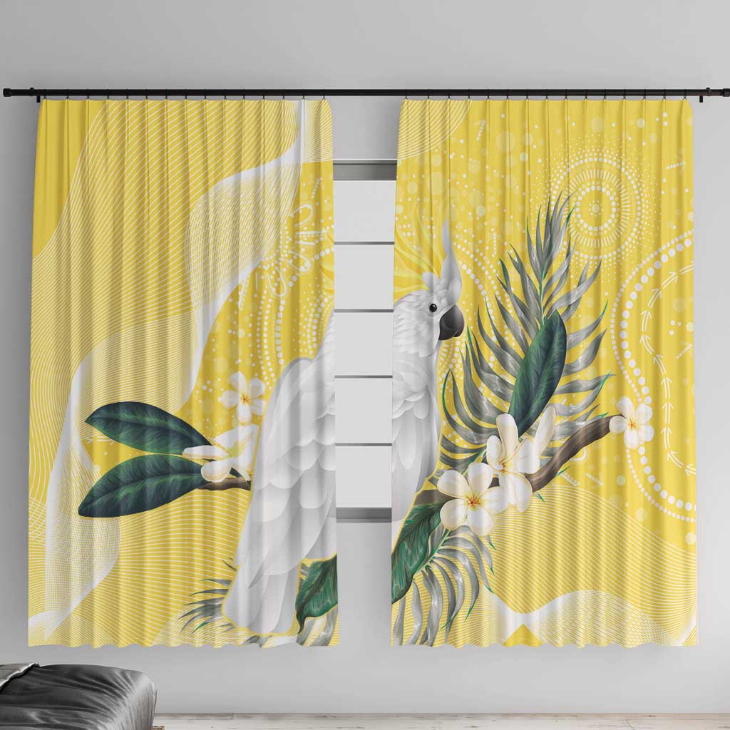 Australia Cacatua Galerita Window Curtain Sulphur-Crested Cockatoo - Aboriginal Art