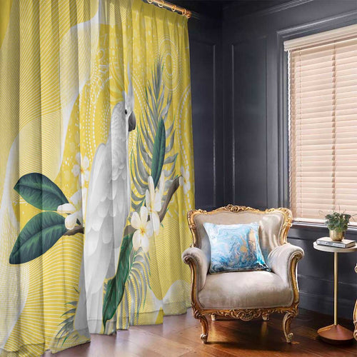 Australia Cacatua Galerita Window Curtain Sulphur-Crested Cockatoo - Aboriginal Art