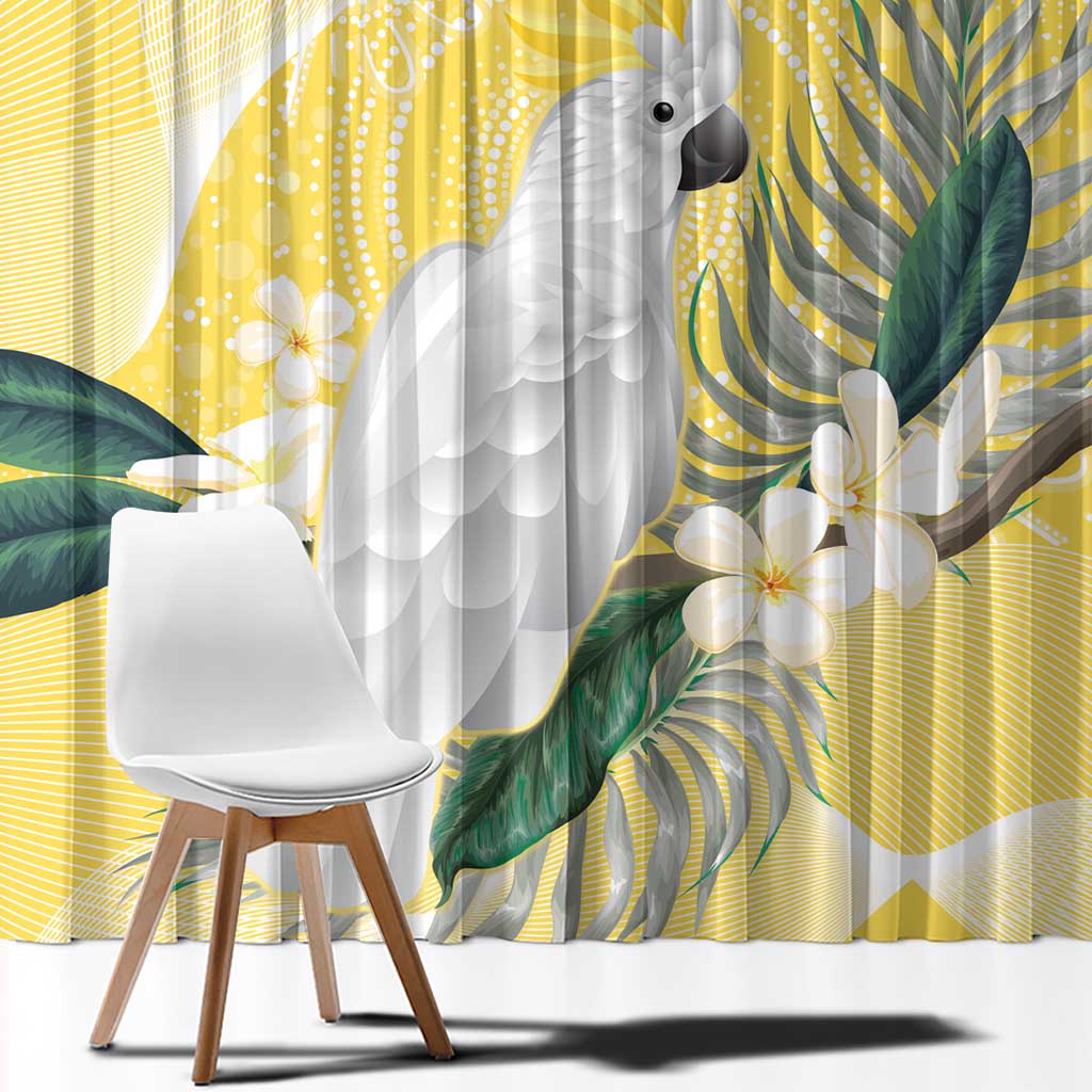 Australia Cacatua Galerita Window Curtain Sulphur-Crested Cockatoo - Aboriginal Art