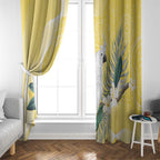 Australia Cacatua Galerita Window Curtain Sulphur-Crested Cockatoo - Aboriginal Art