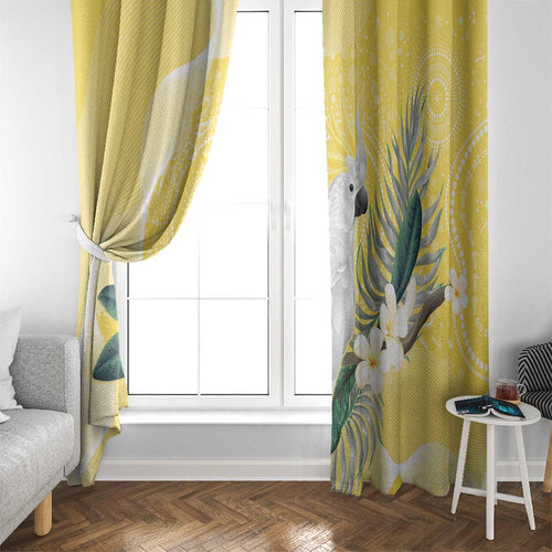 Australia Cacatua Galerita Window Curtain Sulphur-Crested Cockatoo - Aboriginal Art