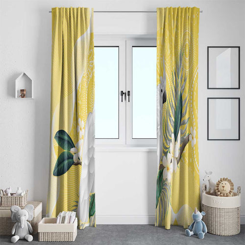 Australia Cacatua Galerita Window Curtain Sulphur-Crested Cockatoo - Aboriginal Art