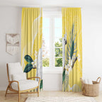Australia Cacatua Galerita Window Curtain Sulphur-Crested Cockatoo - Aboriginal Art