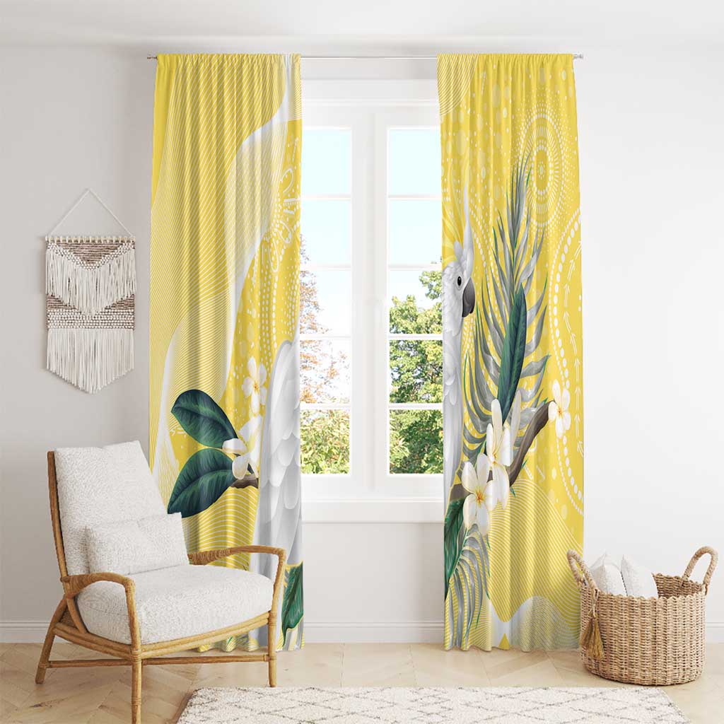 Australia Cacatua Galerita Window Curtain Sulphur-Crested Cockatoo - Aboriginal Art