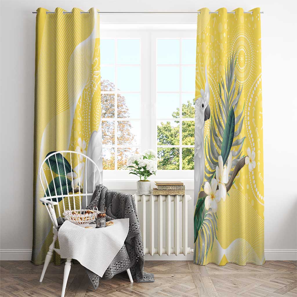Australia Cacatua Galerita Window Curtain Sulphur-Crested Cockatoo - Aboriginal Art