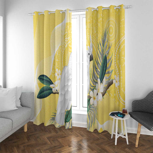 Australia Cacatua Galerita Window Curtain Sulphur-Crested Cockatoo - Aboriginal Art
