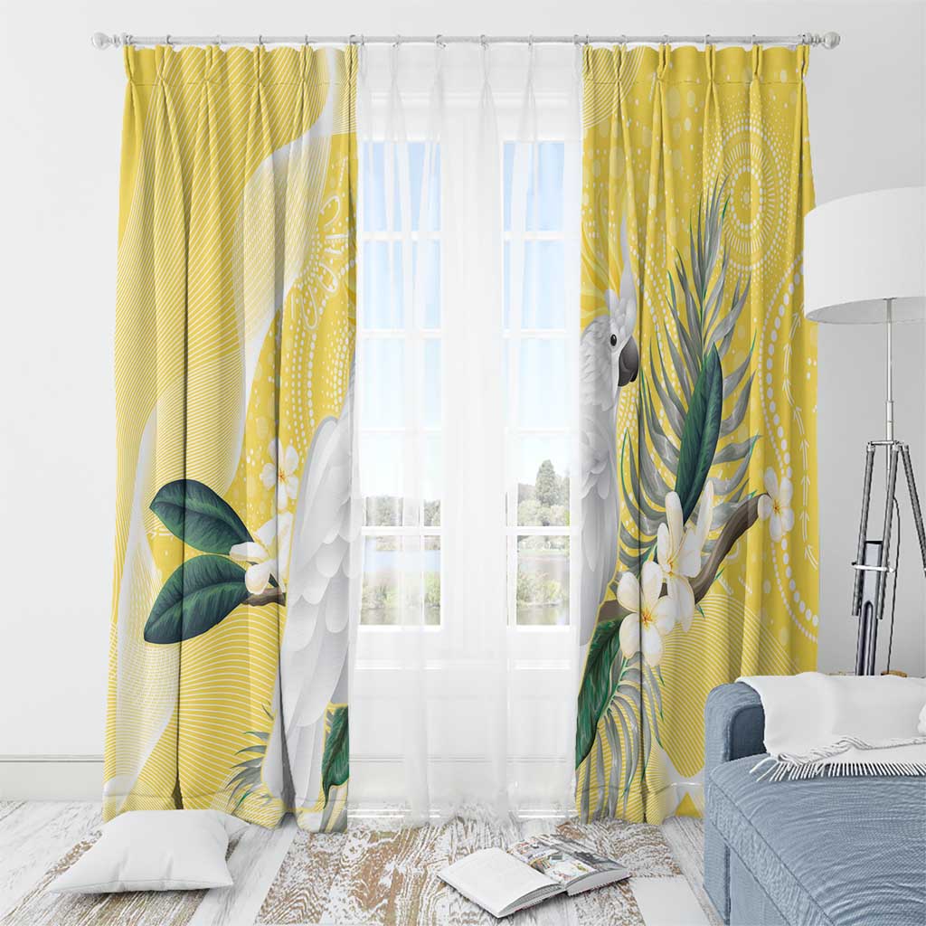Australia Cacatua Galerita Window Curtain Sulphur-Crested Cockatoo - Aboriginal Art