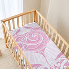 New Zealand Manta Ray Tattoo Baby Bed Cover Aotearoa Maori Haehae Pink