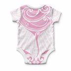 New Zealand Manta Ray Tattoo Baby Onesie Aotearoa Maori Haehae Pink