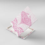 New Zealand Manta Ray Tattoo Canvas Wall Art Aotearoa Maori Haehae Pink
