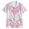 New Zealand Manta Ray Tattoo Hawaiian Shirt Aotearoa Maori Haehae Pink