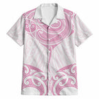 New Zealand Manta Ray Tattoo Hawaiian Shirt Aotearoa Maori Haehae Pink