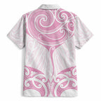 New Zealand Manta Ray Tattoo Hawaiian Shirt Aotearoa Maori Haehae Pink