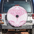 New Zealand Manta Ray Tattoo Spare Tire Cover Aotearoa Maori Haehae Pink