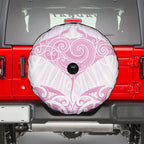 New Zealand Manta Ray Tattoo Spare Tire Cover Aotearoa Maori Haehae Pink
