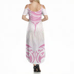 New Zealand Manta Ray Tattoo Summer Maxi Dress Aotearoa Maori Haehae Pink