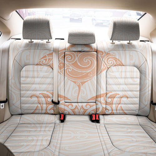 New Zealand Manta Ray Tattoo Back Car Seat Cover Aotearoa Maori Haehae Orange