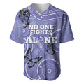 Australia Stomach Cancer Awareness Baseball Jersey No One Fights Alone Aboriginal Art