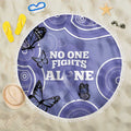Australia Stomach Cancer Awareness Beach Blanket No One Fights Alone Aboriginal Art
