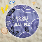 Australia Stomach Cancer Awareness Beach Blanket No One Fights Alone Aboriginal Art