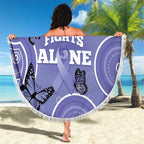 Australia Stomach Cancer Awareness Beach Blanket No One Fights Alone Aboriginal Art