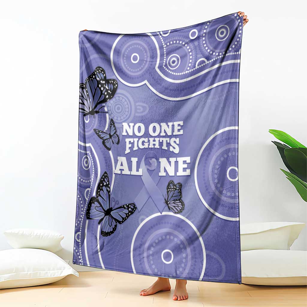 Australia Stomach Cancer Awareness Blanket No One Fights Alone Aboriginal Art