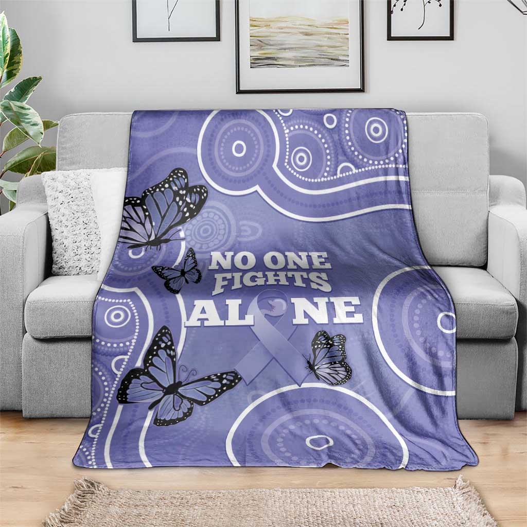 Australia Stomach Cancer Awareness Blanket No One Fights Alone Aboriginal Art