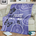 Australia Stomach Cancer Awareness Blanket No One Fights Alone Aboriginal Art