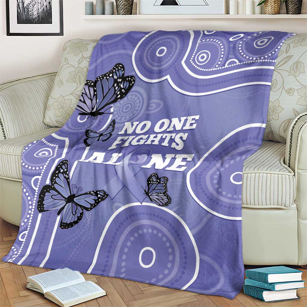 Australia Stomach Cancer Awareness Blanket No One Fights Alone Aboriginal Art