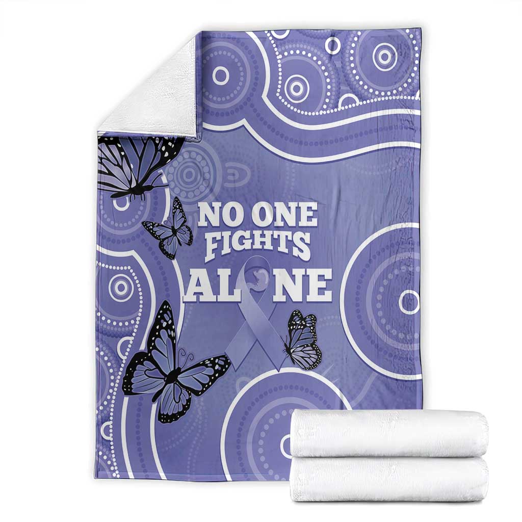 Australia Stomach Cancer Awareness Blanket No One Fights Alone Aboriginal Art