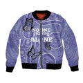 Australia Stomach Cancer Awareness Bomber Jacket No One Fights Alone Aboriginal Art