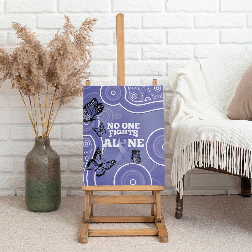Australia Stomach Cancer Awareness Canvas Wall Art No One Fights Alone Aboriginal Art