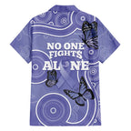 Australia Stomach Cancer Awareness Hawaiian Shirt No One Fights Alone Aboriginal Art