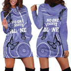 Australia Stomach Cancer Awareness Hoodie Dress No One Fights Alone Aboriginal Art
