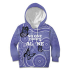 Australia Stomach Cancer Awareness Kid Hoodie No One Fights Alone Aboriginal Art